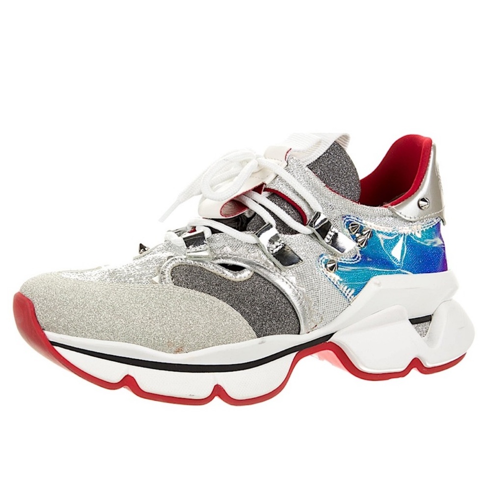 white Christian Louboutin chunky sneakers | red bottoms | authentic - Picture 8 of 8